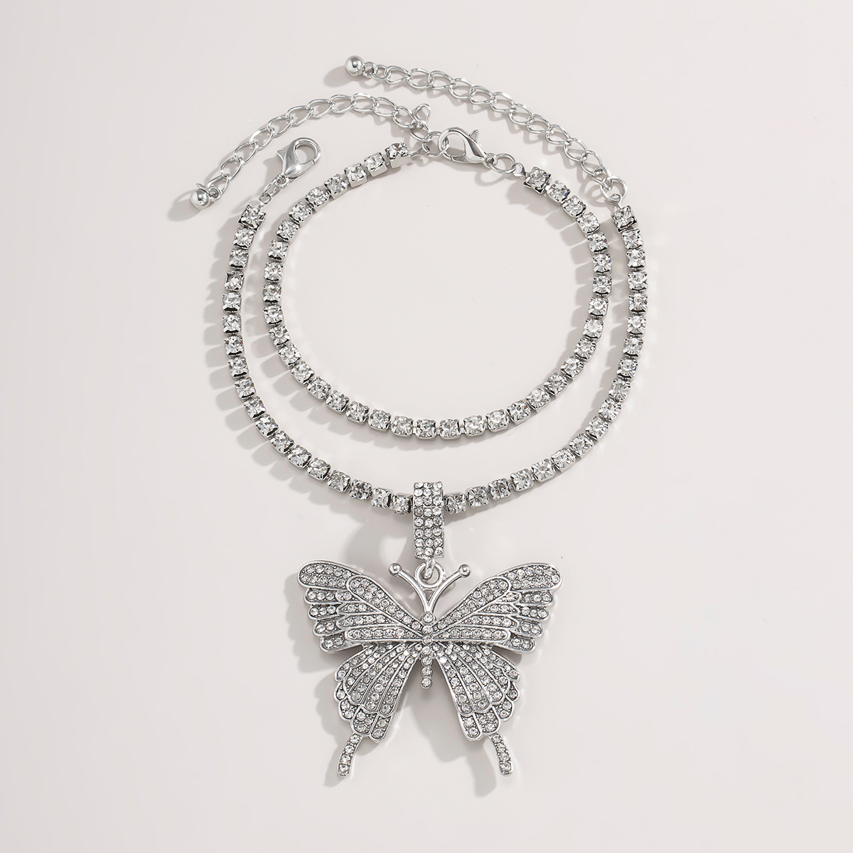Bracelet De Cheville Papillon Multicouche Diamant display picture 8