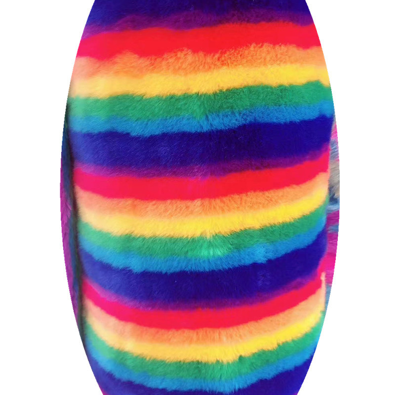 1500g tela de imitación de piel de zorro colorido teñido de corbata de piel de imitación de piel de zorro cuello de piel bola de ropa de tela de alfombra