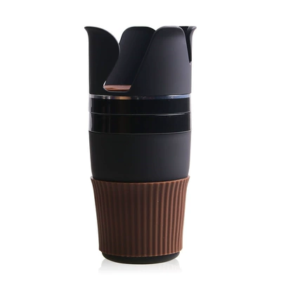 Car Beverage Holder Car – Car cup holder/beverage holder - black-silver-edge