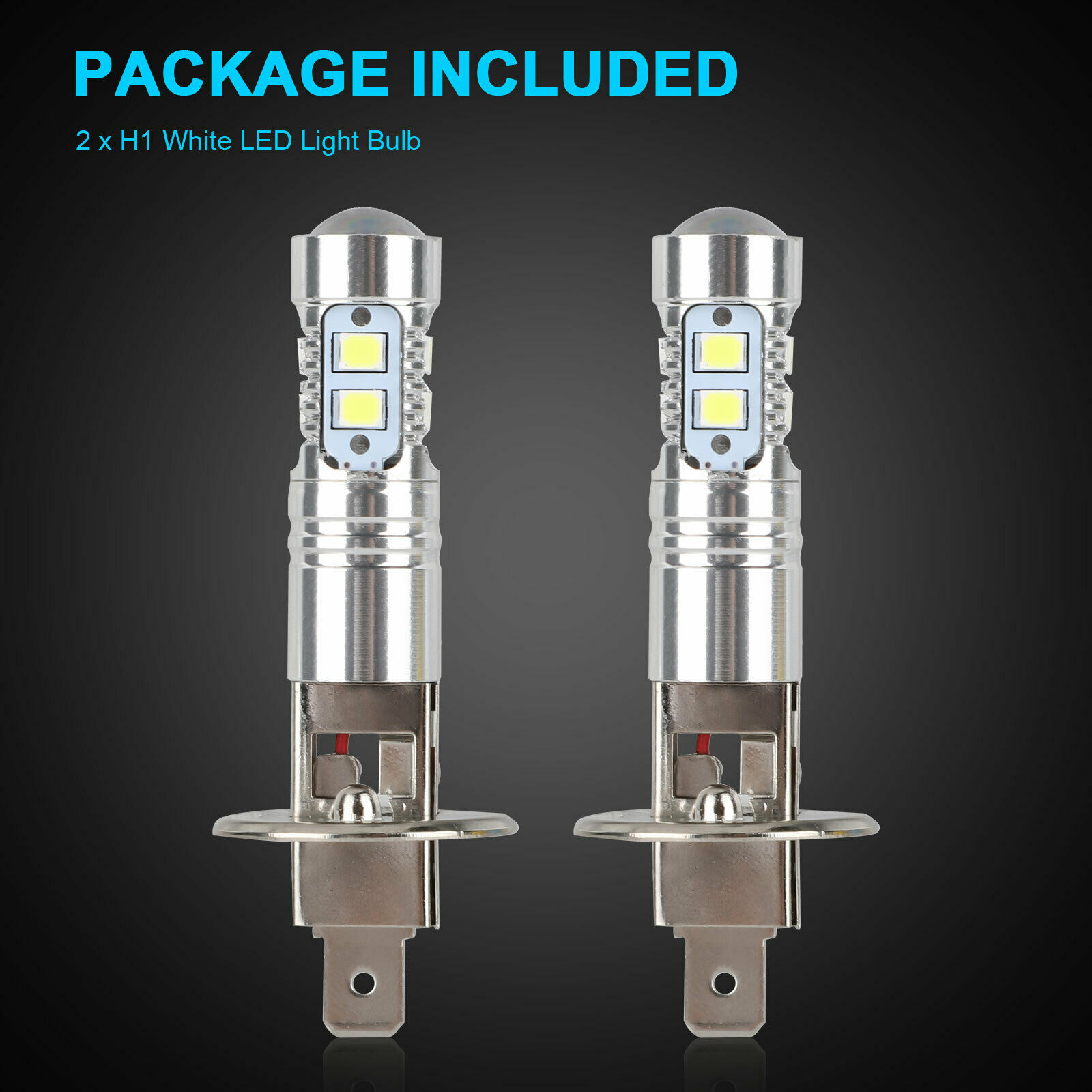 EBAY venta caliente h1 lámpara de faro LED 6000k luz de haz alto y bajo 100w luz de niebla de alto brillo blanco