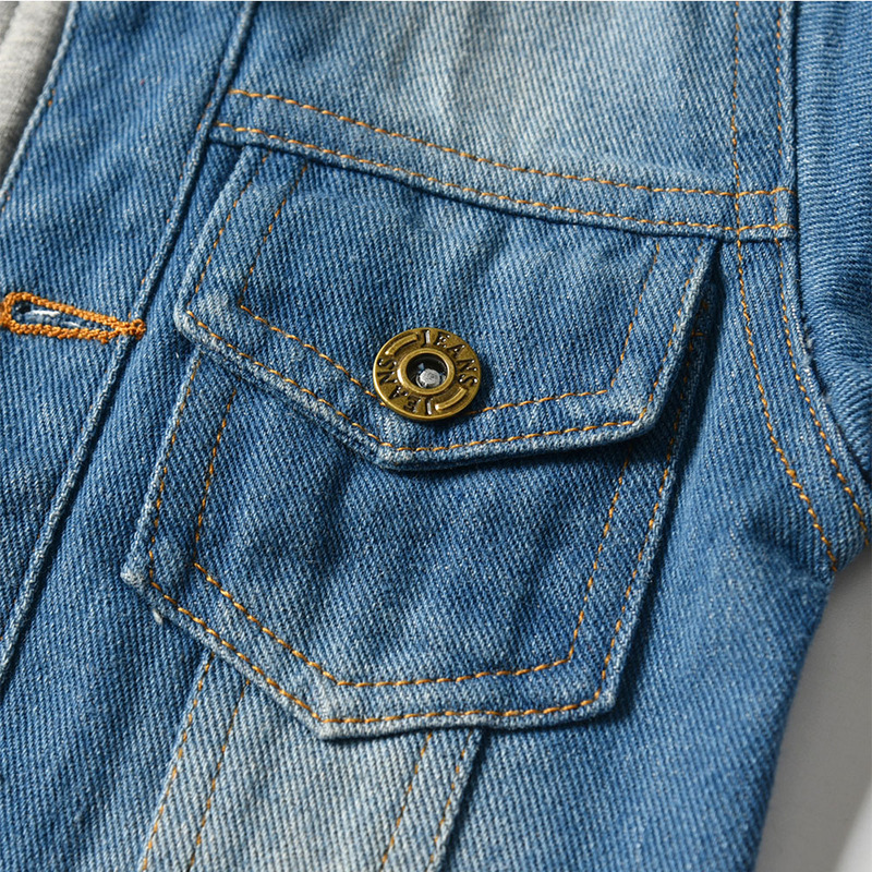 2025 niños nuevos chaquetas de vaqueros primavera y otoño coreano chaqueta de vaqueros con cremallera moda casual ropa infantil moda al por mayor