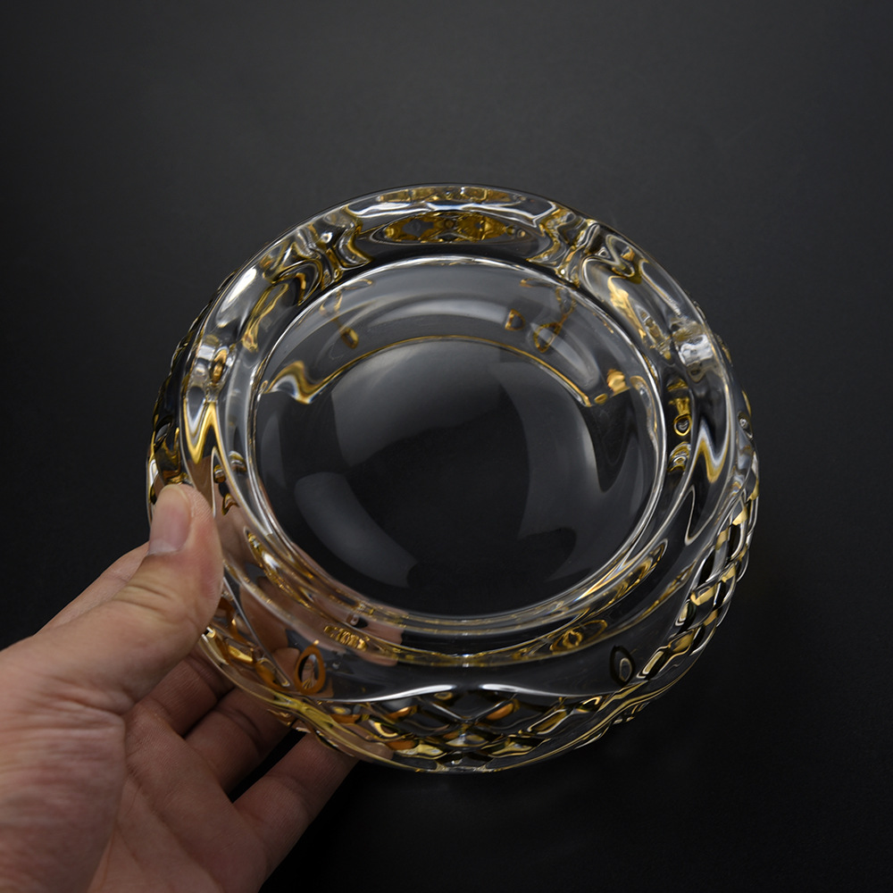 欧式宫廷风复古描金家用客厅烟灰缸 办公室个性男士烟斗烟缸烟蝶