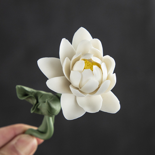 Ceramic hand-kneaded porcelain flower incense holder incense insert retro style craft decoration Zen tea ceremony incense burner decoration factory wholesale