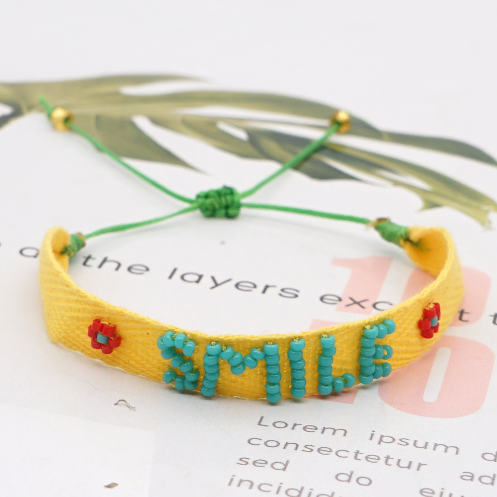 Simple Bohemian Ribbon Rainbow Love Letter Bracelet display picture 59