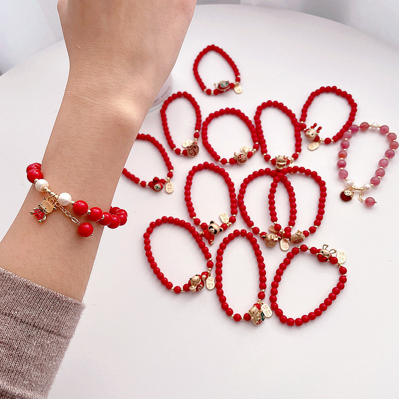 Cartoon Red Beads Bracelet display picture 11