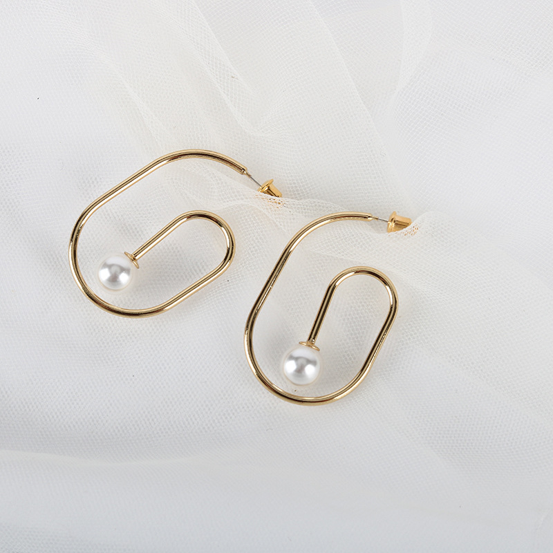 New Popular Earrings S925 Silver Needle Earrings Real Gold Plating Simple Earrings Wholesale Nihaojewelry display picture 4