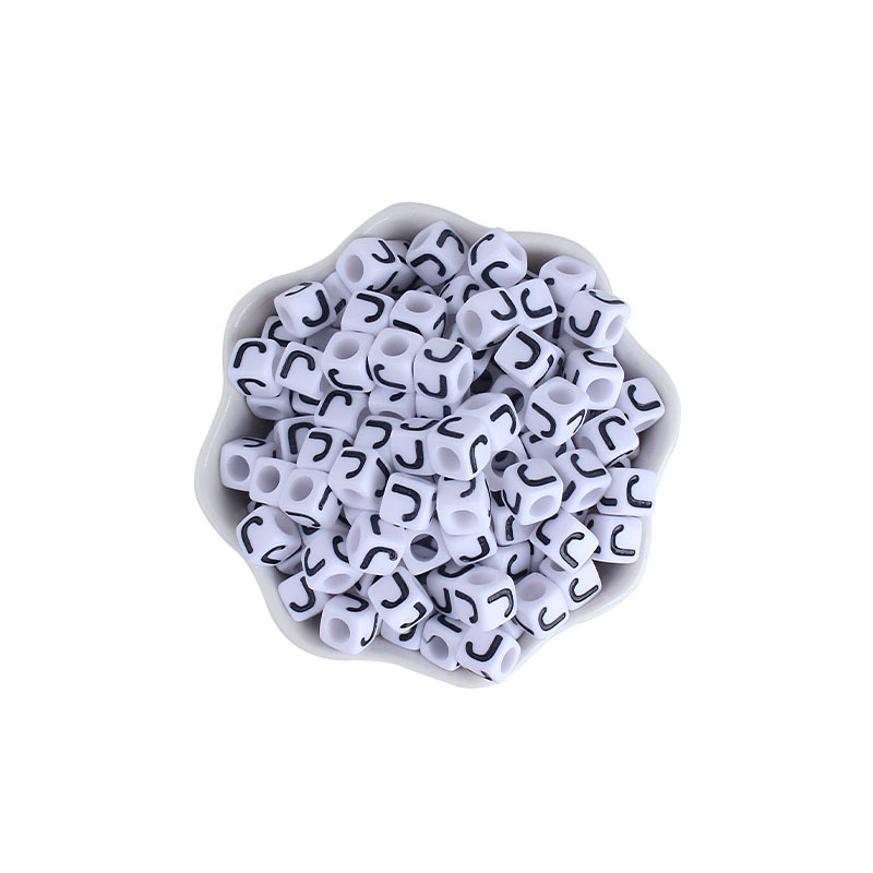 7mm plástico 26 inglés letras DIY creativo bebé nombre personalizado chupete cadena pulsera Accesorios