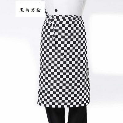 2020春厨师工作围裙服务员围裙黑色餐饮咖啡店围腰快餐店一件代发|ru