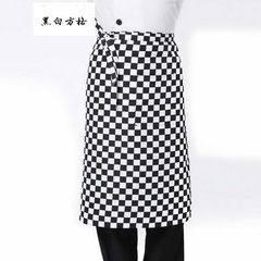 2020春廚師工作圍裙服務員圍裙黑色餐飲咖啡店圍腰快餐店一件代發
