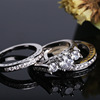 Set for beloved, fashionable ring, accessory, wish, suitable for import, 3 piece set, European style