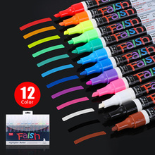 广纳1080可擦荧光笔12色套装LED电子屏手绘笔荧光板广告笔海报笔