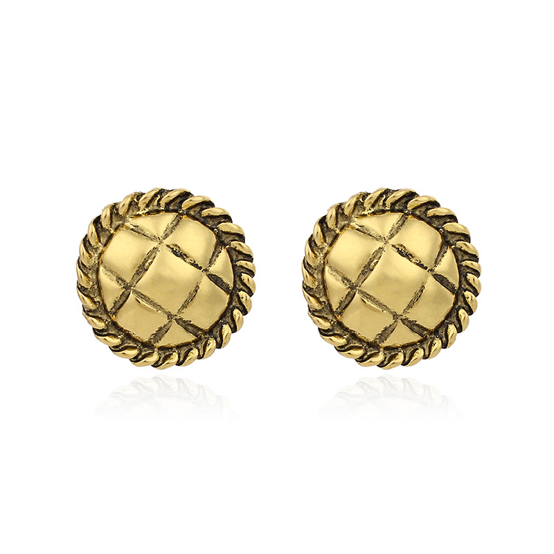 Fashion Geometric Round Niche Retro Earrings For Women Nihaojewelry display picture 6