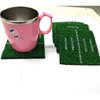 The original ecology Lawn Plastic Coaster Printing teacup Anti scald Insulation pad Multifunction Coasters direct deal