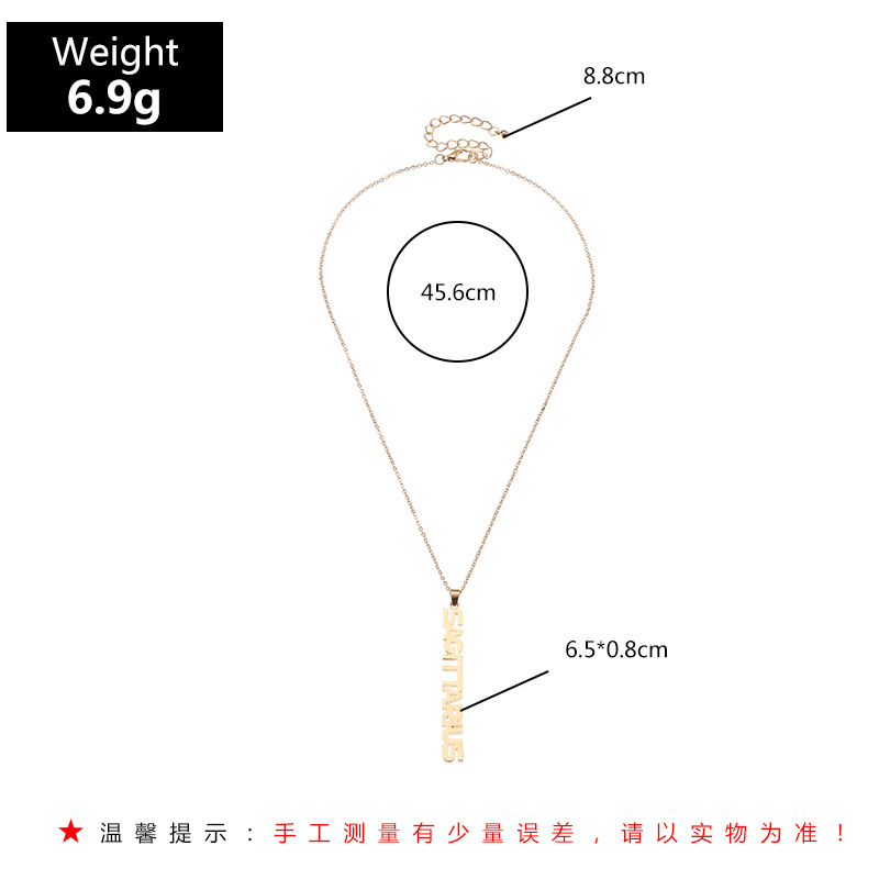 Fashion English Twelve Constellation Necklace Clavicle Chain Wholesale display picture 4