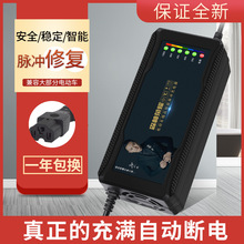 自动断电智能电动车电瓶充电器48V12AH60V20AH72爱玛雅迪立马通用