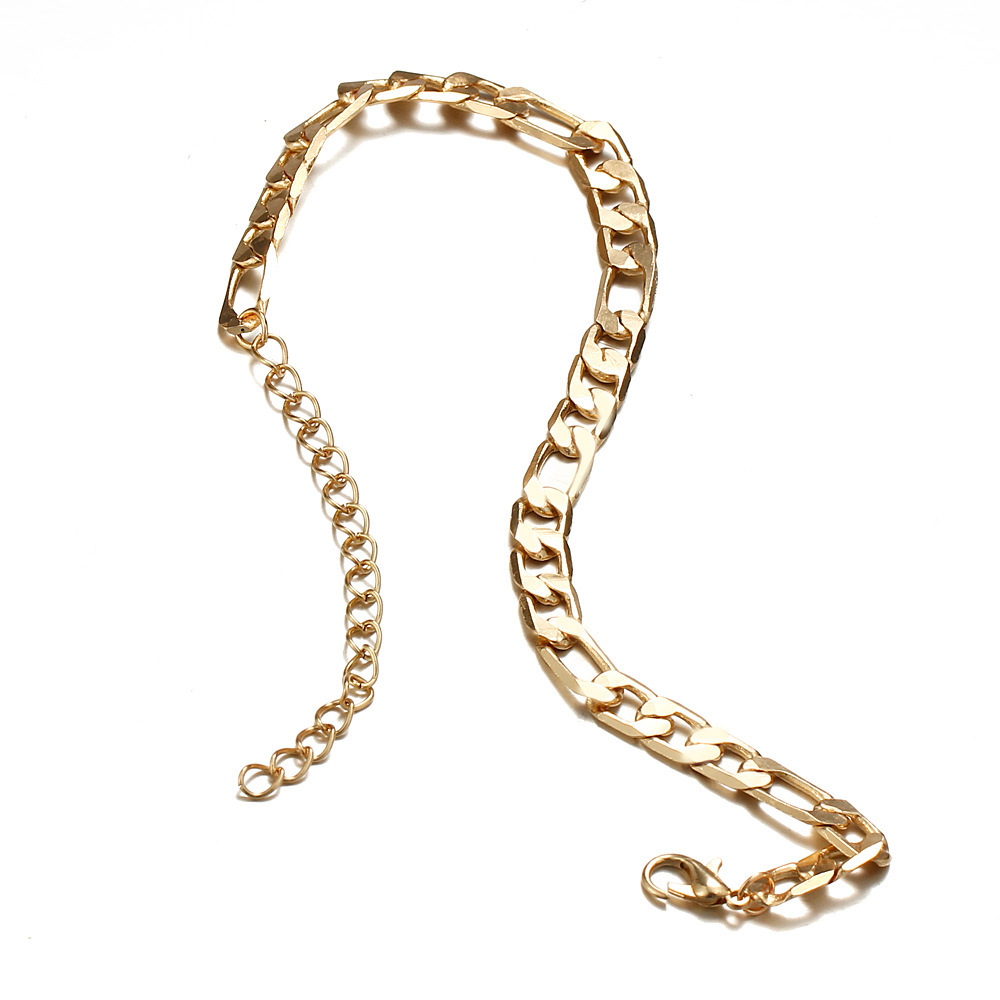 New Stainless Steel Bracelet Creative Retro Simple Chain Anklet Wholesale Nihaojewelry display picture 4