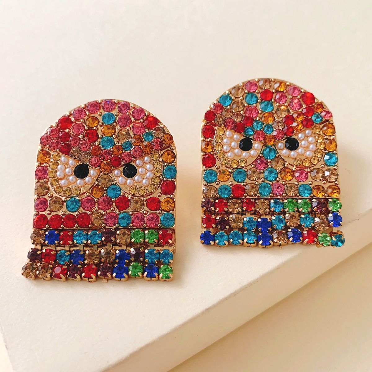 Earrings Exaggerated Jewelry Owl Earrings Three-color Hot Cross-border E-commerce Wholesale Nihaojewelry display picture 5