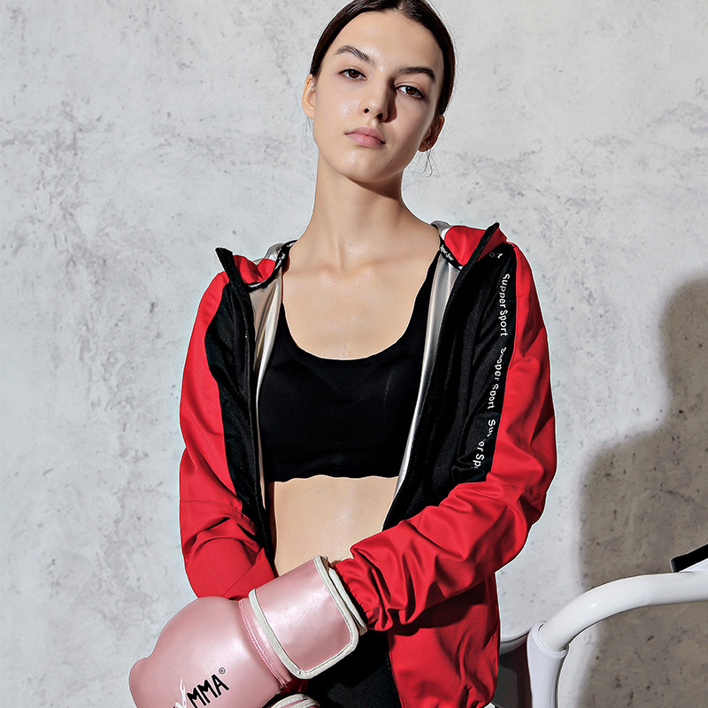 暴汗服女跑步发热发汗服高腰爆汗裤大码运动健身减肥衣夏一件代发|ru