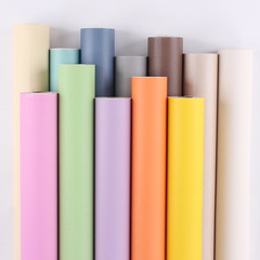 Macaron solid color wallpaper 45cm plain background wall sticker bedroom living room PVC waterproof and moisture-proof wallpaper self-adhesive