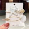 Bangs, brand hairgrip from pearl, hairpins, hair accessory, simple and elegant design, internet celebrity