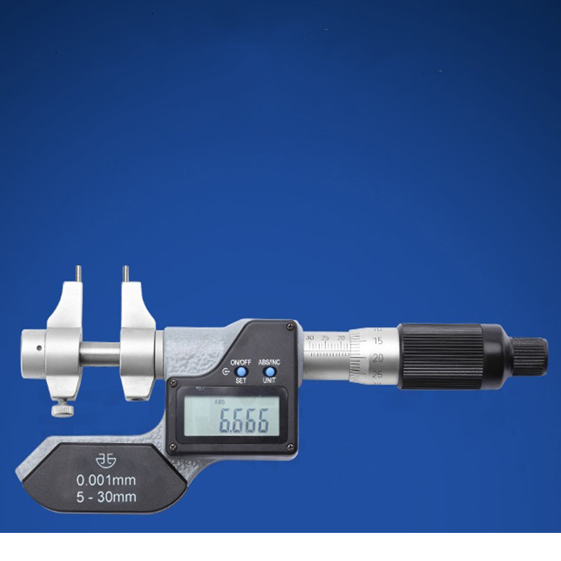 青量带刻线电子数显内径内测千分尺5-30/25-50-75-100mm/0.001