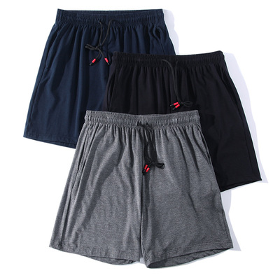 新款男士短裤夏季弹力莫代尔运动休闲空调五分睡裤薄款系带家居服