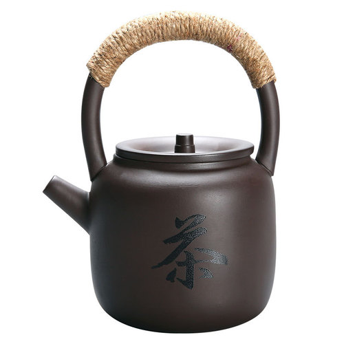 Purple sand lifting beam household ceramic teapot Japanese retro handmade kung fu teapot tea ceremony tea filter single pot