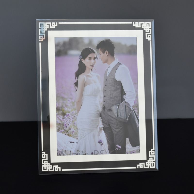 中国结证书A4水晶玻璃相框a4奖状框6寸7寸8寸景区旅游合影印LOGO