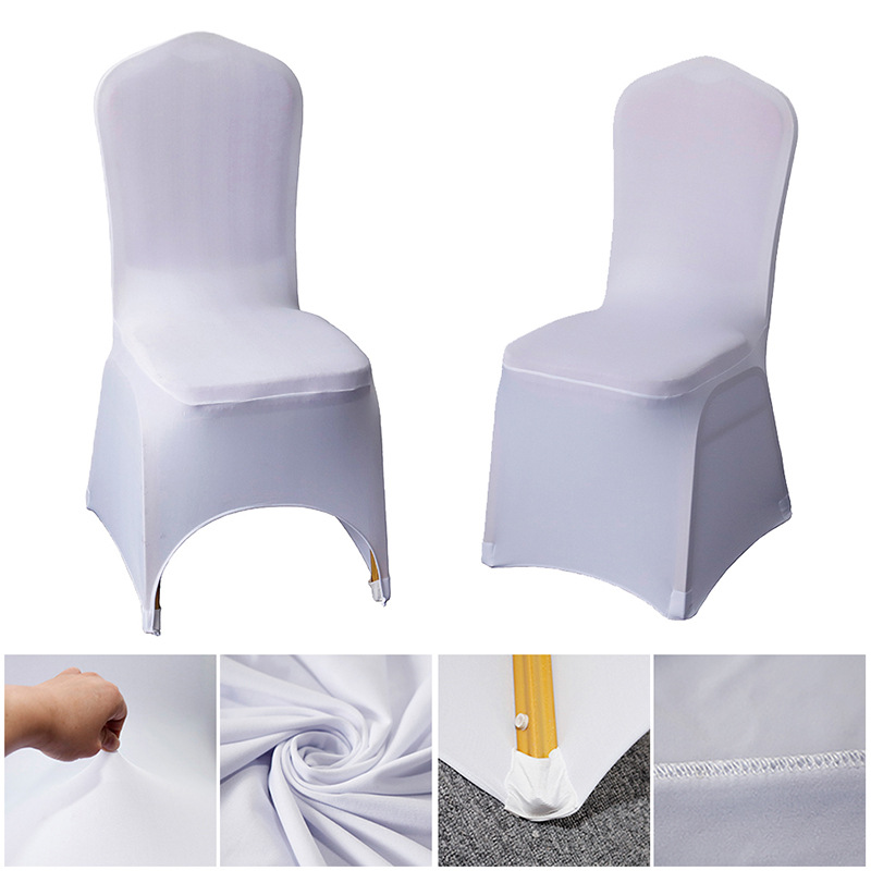 200g Weight Chair Cover Home Textiles & Decor Type Spandex, Polyester Material Elegant Solid Color Spandex Polyester Chair Cover