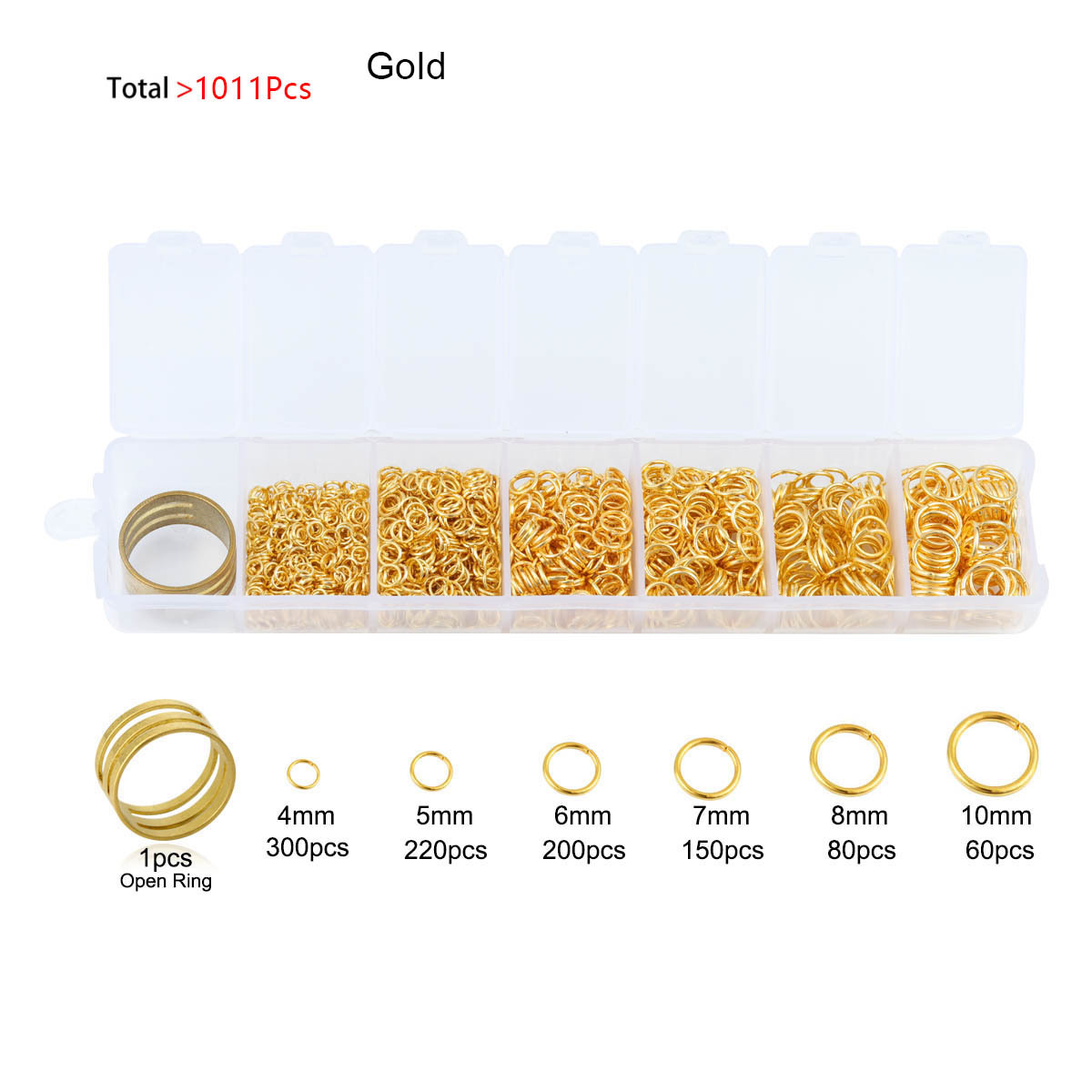 95g Weight Jump Ring Jewelry Making Type DIY Jewelry Accessories Classification 1011 Pieces Per Box Quantity Alloy Material Geometric Pattern All Seasons Season Polished Finish Plating Design Simple Style Style 1011 Pieces Per Box Alloy Geometric Polished Jump Ring DIY Jewelry Accessories 6
