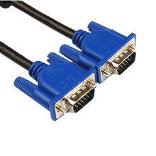 黑线蓝头15针1.5-5米VGA显示器连接线 双头屏蔽磁环1.5M公对公3+5