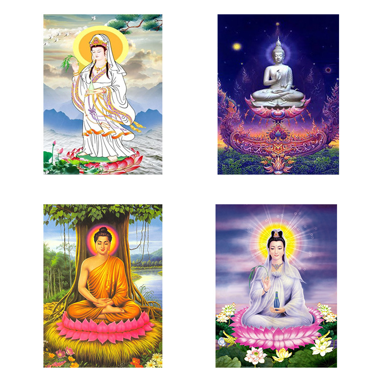 5D钻石画佛像贴钻十字绣神像钻石绣贴画支持定制|ms