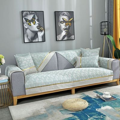 夏季高精密提花沙发垫中式凉席沙发套全包沙发罩提花全盖防滑耐磨|ms