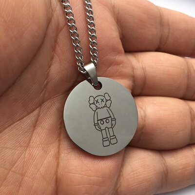 纤细项链ins风蹦迪链嘻哈 项链 情侣 土酷风圆形项链 毛衣链