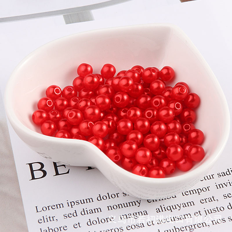 3-10mmカラーピアスabsパールミックスdiy手作りビーズブレスレットアクセサリーアクセサリーホワイトベージュ