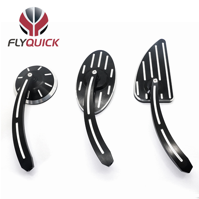 FLYQUICK comercio transfronterizo CNC modificado motocicleta vehículo eléctrico universal espejo retrovisor reflector Harley