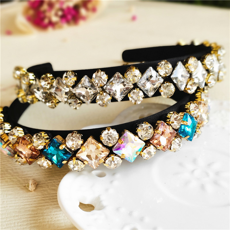 Korean Simple Head Jewelry Rhinestone Hair Clip Hair Clip Hair Band Adult Hair Accessories For Women Suppliers China display picture 3