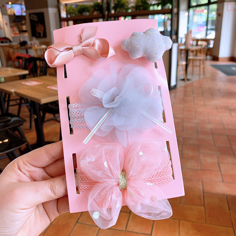 Set Quantity Holiday, Daily Occasion Girl'S Simple Style Classic Style Bow Knot Lace Handmade Lace Hair Clip