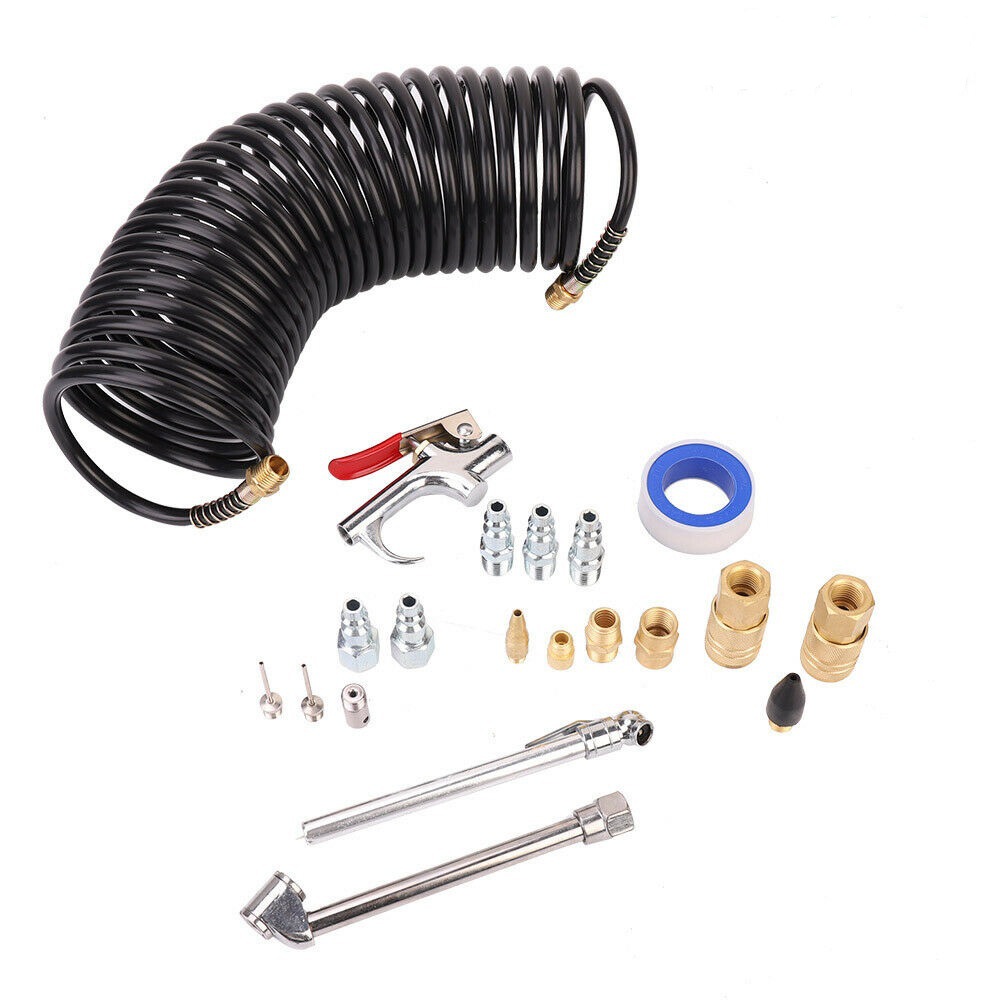 供应20件套装配类气动工具吹尘枪系例套装黑色气管