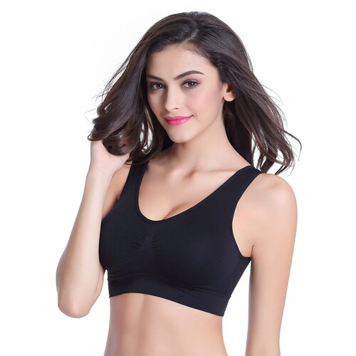 Large size zero-restraint bra without wires, seamless adjustable bra, one-piece sports yoga bra, thin bra