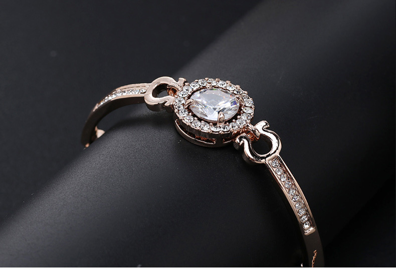 12g Weight Fashion Geometric Copper Inlay Zircon Bracelets 1 Piece