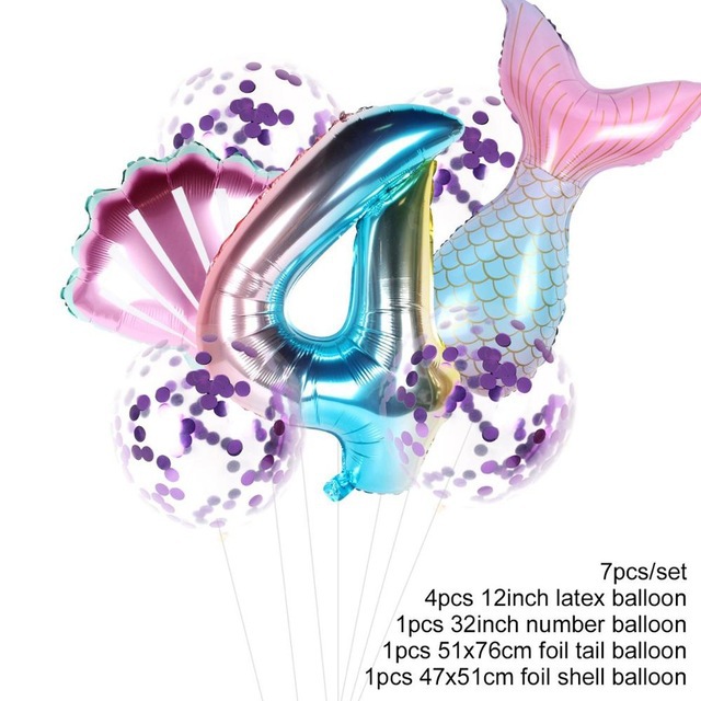 Fengrise-7pcs-lot-Mermaid-Tail