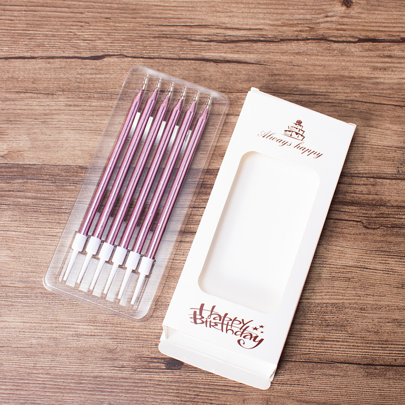 玫瑰金烫金蜡烛6只