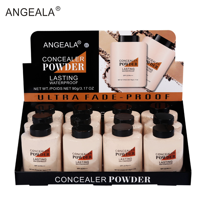 ANGEALA大瓶散粉 香蕉粉 蜜粉定妆遮瑕持久 外贸彩妆|ru