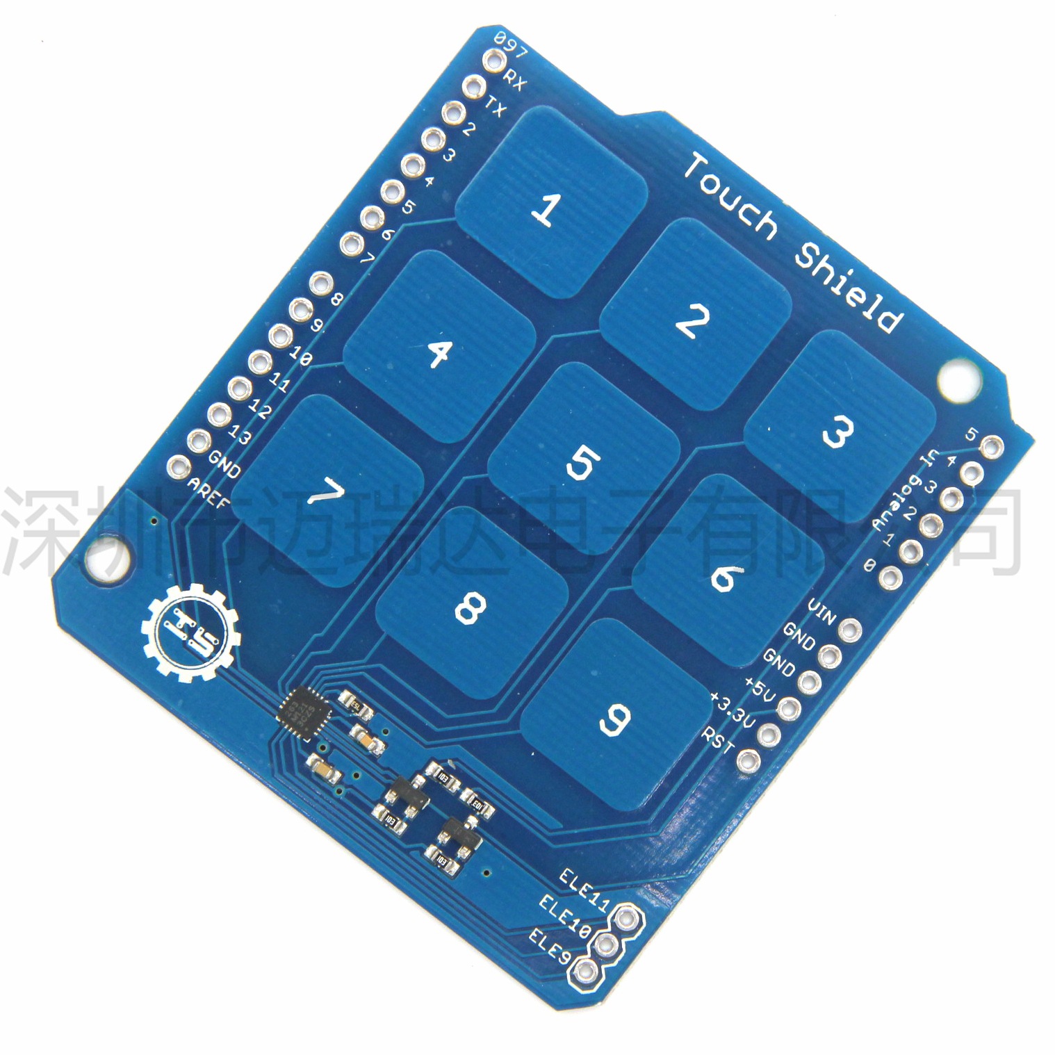 ICSH013A MPR121 触摸按键 9位触摸板按键模块