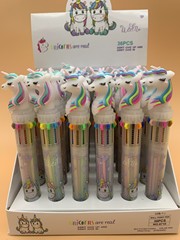 Korean creative cute ten-color unicorn ballpoint pen multi-color signature pen student writing tool