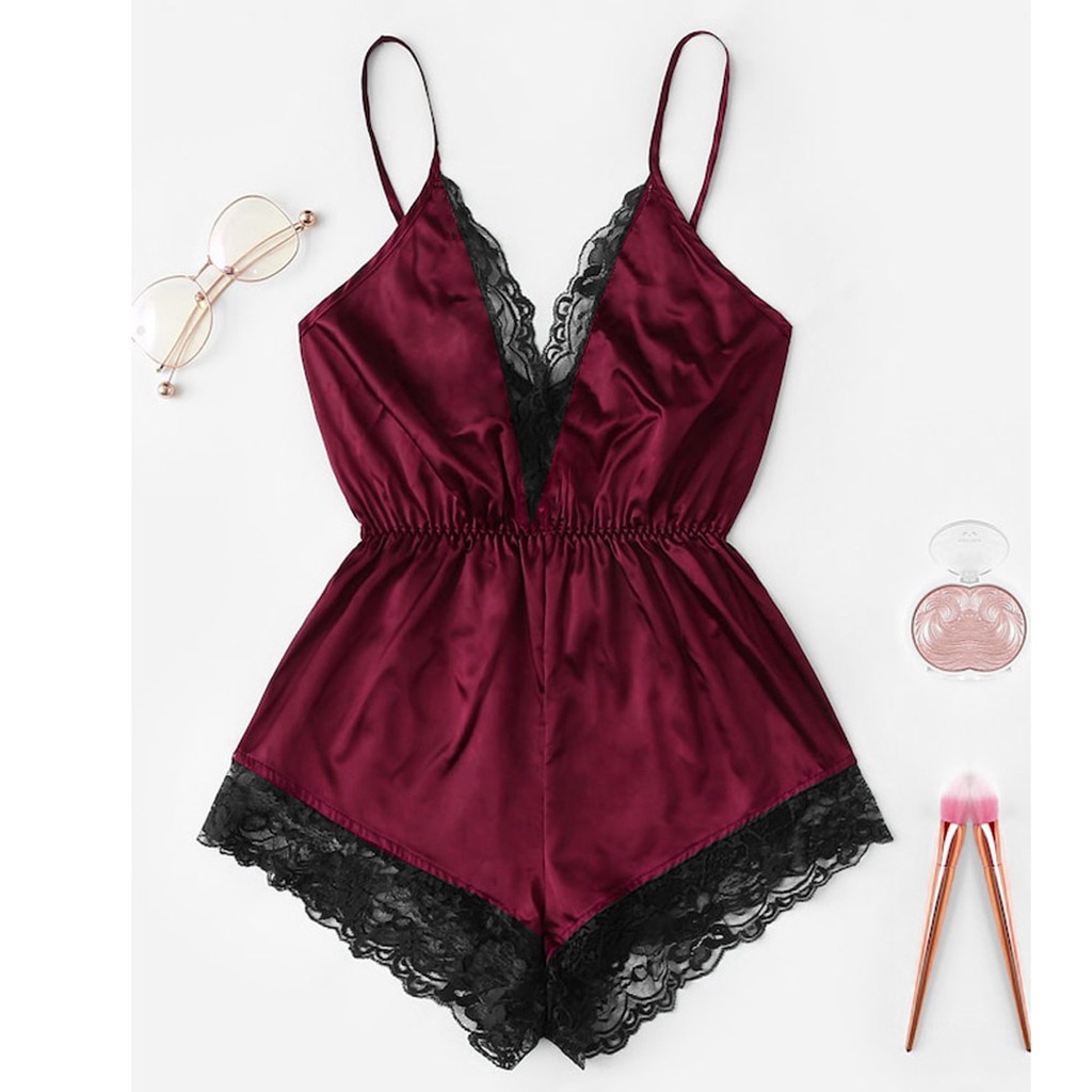 Sleeveless Sleeve Length Women's Sexy Color Block Lace Home Sleeping Lace Bras Mid Waist Sexy Lingerie