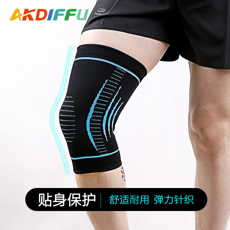 Rodilleras deportivas unisex transfronteriza de punto rodilleras nylon de cuatro lados elásticas rodilleras transpirable correr verano