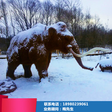 自贡创赢文化仿真猛犸象出售野生动物模型仿真动物展览工厂直销