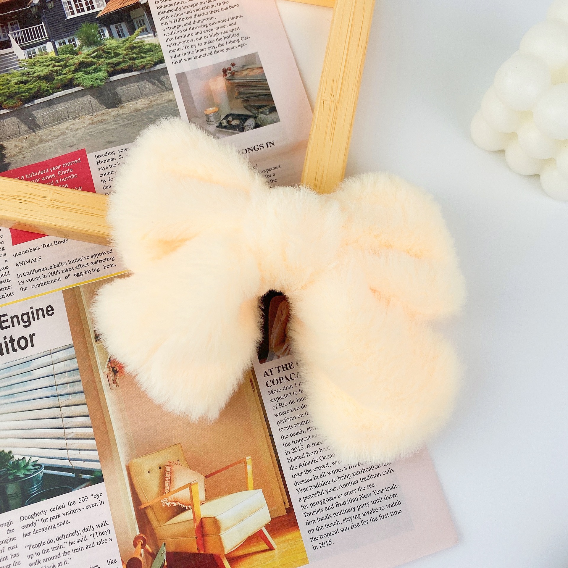 Plush Big Bow Hairpin display picture 7